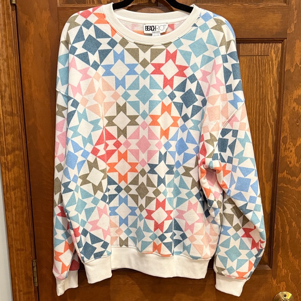 Beach Riot Multicolor Geometric Sweatshirt